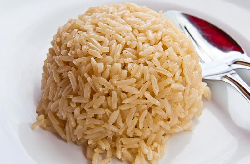 cooked-brown-rice برنج قهوه ای