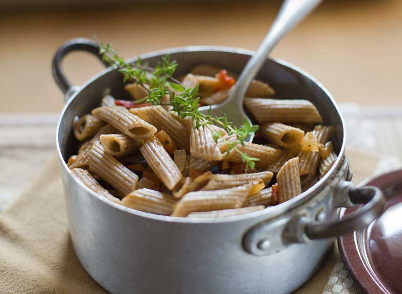 رژیم لاغری کربوهیدرات,whole-wheat-pasta پاستای تهیه شده از آرد سبوس دار